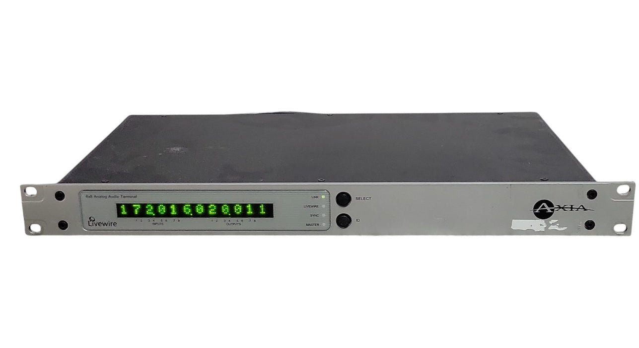 Axia Livewire 8x8 Analog Audio Terminal Studio Node 2001-00133 (READ)