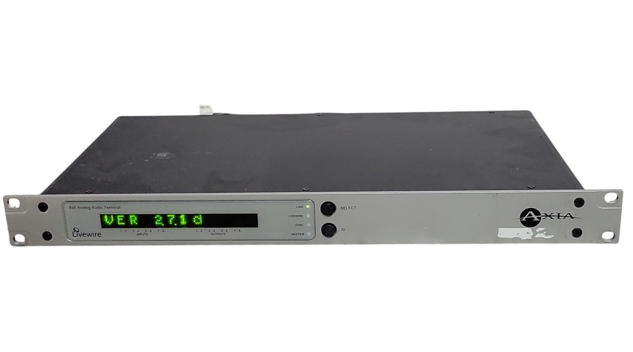 Axia Livewire 8x8 Analog Audio Terminal Studio Node 2001-00133 (READ)