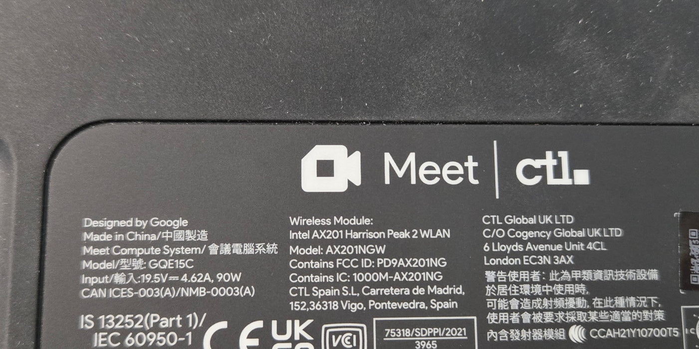 CTL Meet Compute System GQE15C Google Meet i7-10510U |8GB DDR4|128 SSD