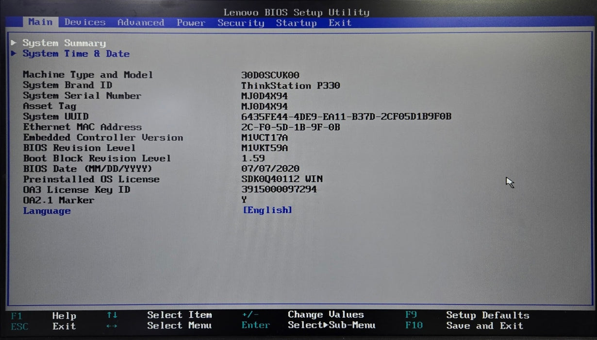 Lenovo ThinkStation P330 - Xeon E-2224 3.4GHz 8GB RAM 256GB NVMe Quadro K2000