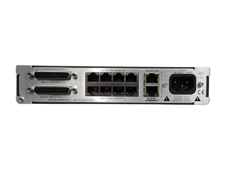 Telos Alliance xNode Analog 4x4 I/O Node Livewire+ AES67 Audio Interface