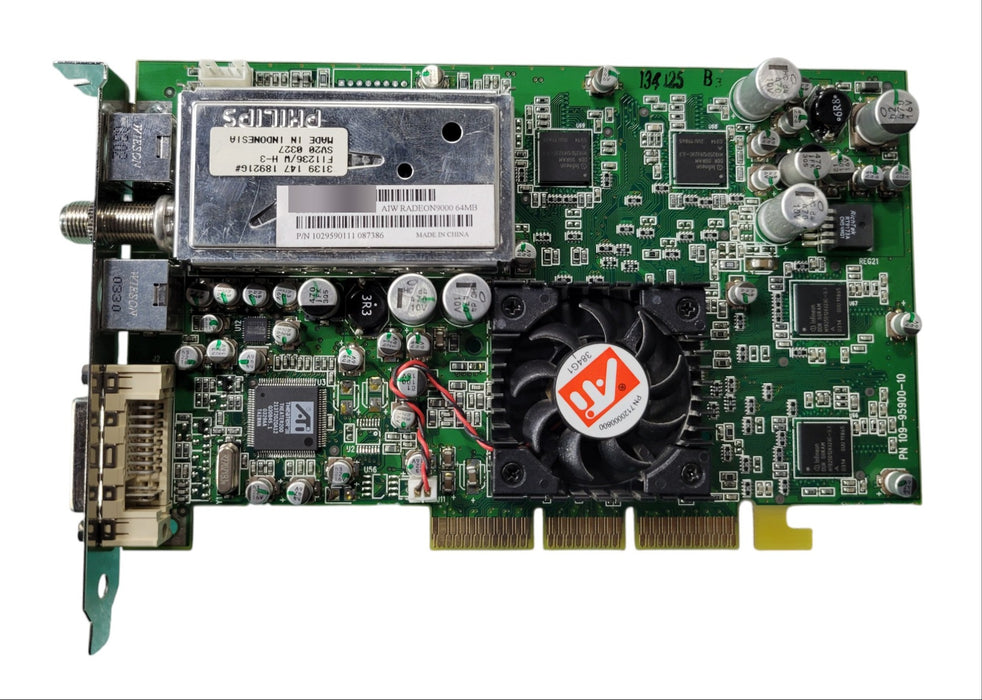 ATI All-In-Wonder Radeon 9000 64MB AGP Graphics Video Card 1029590111