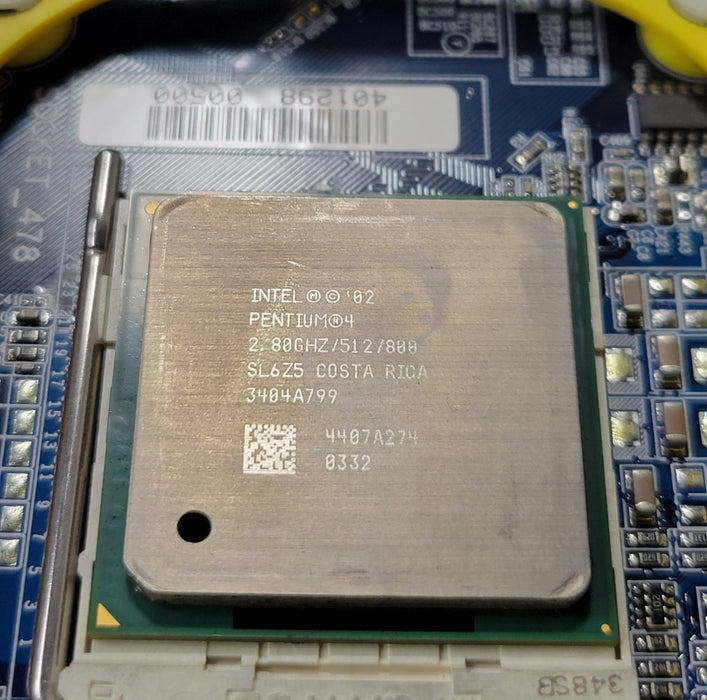 Gigabyte GA-8IPE1000 Pro3 Motherboard w/ Pentium 4 2.80GHz & 1GB RAM I/O Shield