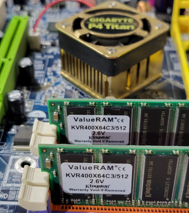 Gigabyte GA-8IPE1000 Pro3 Motherboard w/ Pentium 4 2.80GHz & 1GB RAM I/O Shield
