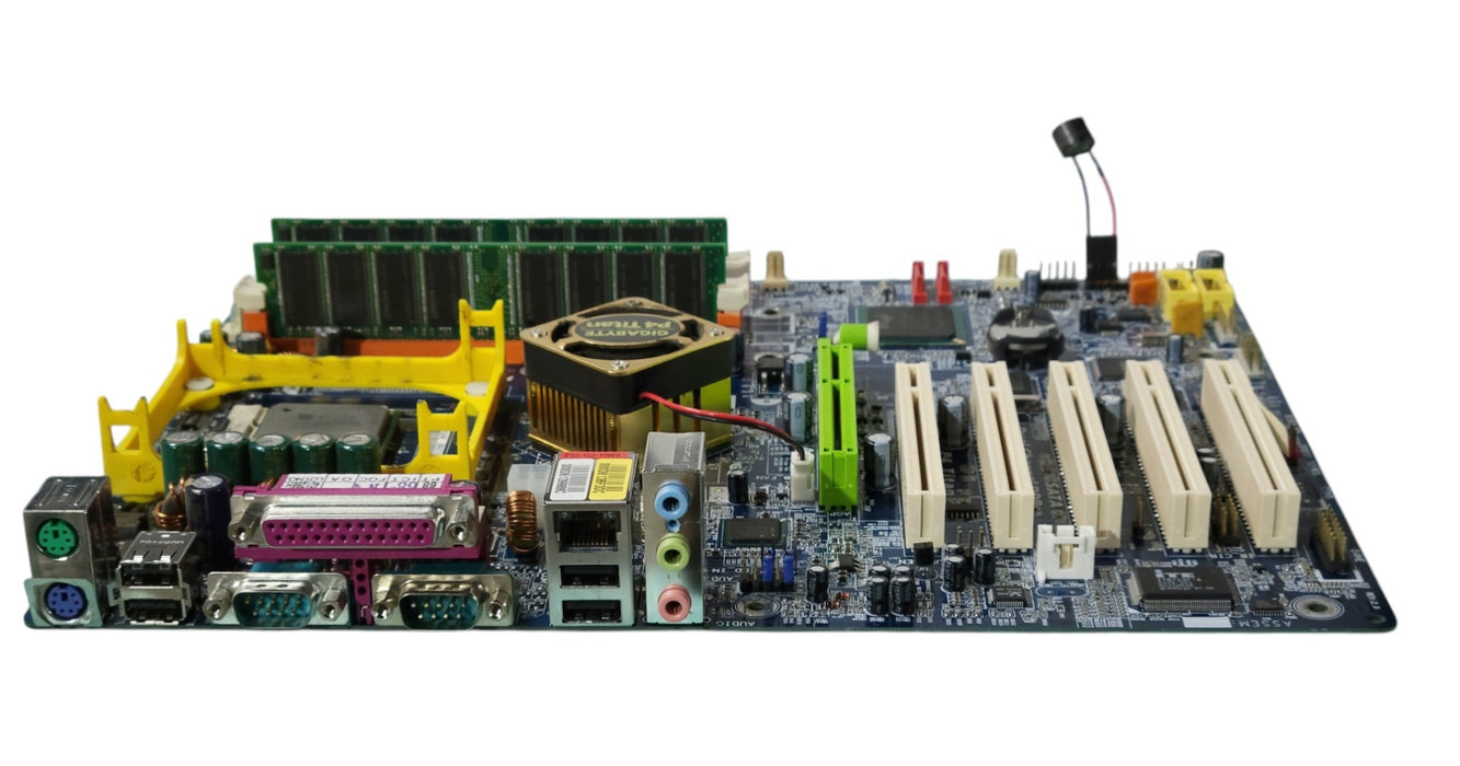 Gigabyte GA-8IPE1000 Pro3 Motherboard w/ Pentium 4 2.80GHz & 1GB RAM I/O Shield
