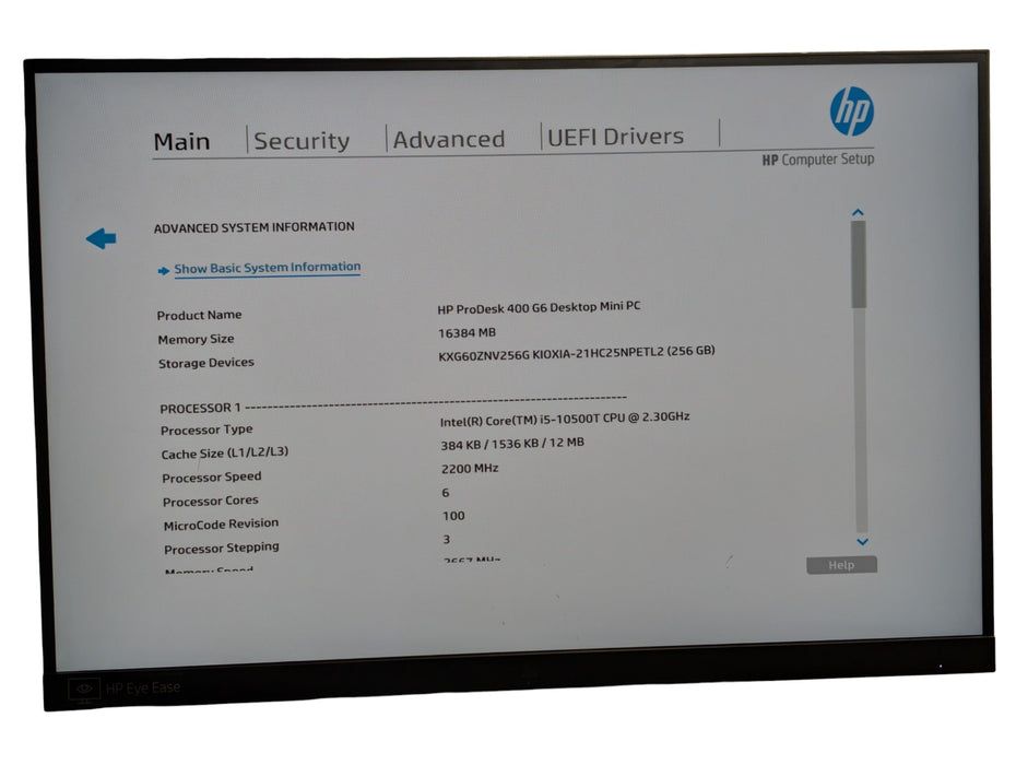 HP ProDesk 400 G6 Desktop Mini PC - Intel Core i5-10500T 16GB RAM 256GB NVMe SSD
