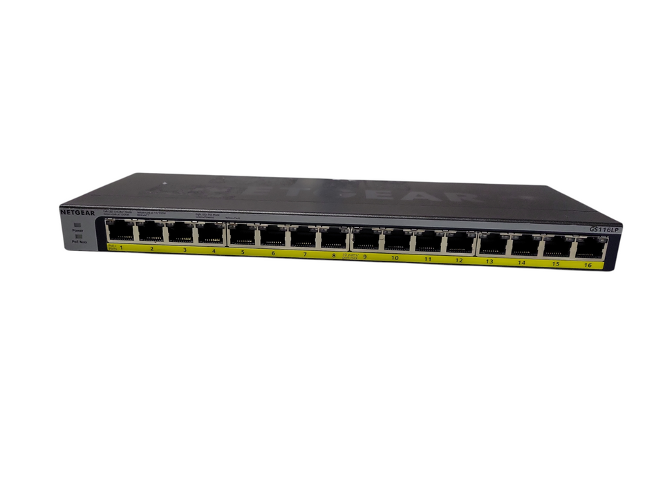NETGEAR Gigabit 16-Port PoE/PoE+ Gigabit Ethernet Unmanaged Switch GS116LP