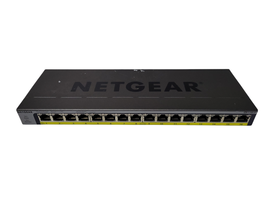 NETGEAR Gigabit 16-Port PoE/PoE+ Gigabit Ethernet Unmanaged Switch GS116LP