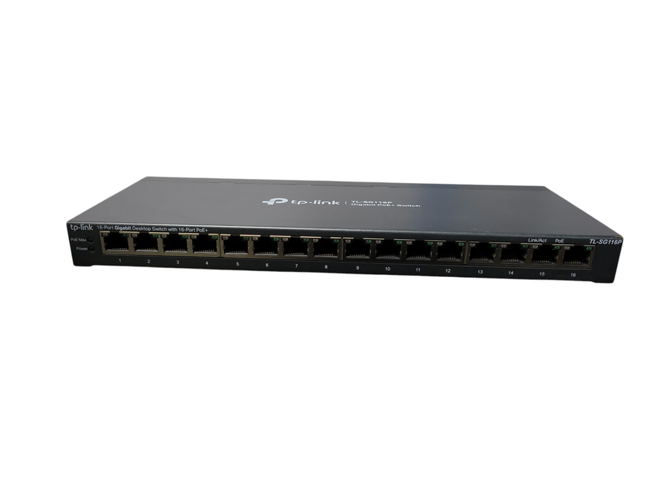 TP-Link TL-SG116P 16-Port Gigabit Desktop PoE+ Switch Unmanaged