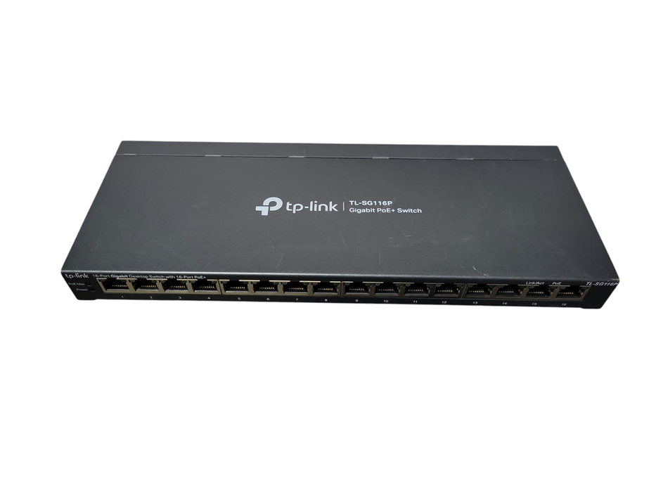 TP-Link TL-SG116P 16-Port Gigabit Desktop PoE+ Switch Unmanaged
