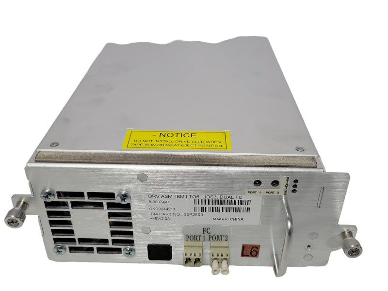 IBM System Storage TS3310 L6 LTO6 UDS3 Dual FC Tape Drive Module 35P2599 Q_