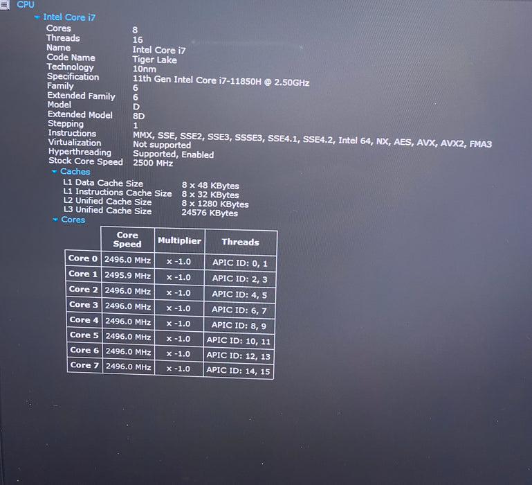 Dell Precision 5560 4K TOUCH i7-11850H QUADRO T1200 GPU 16GB RAM 256GB SSD READ!