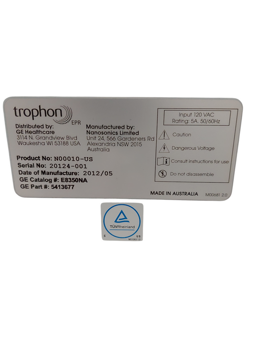 Trophon Nano Sonics EPR High Level Disinfection PN: N00010-US