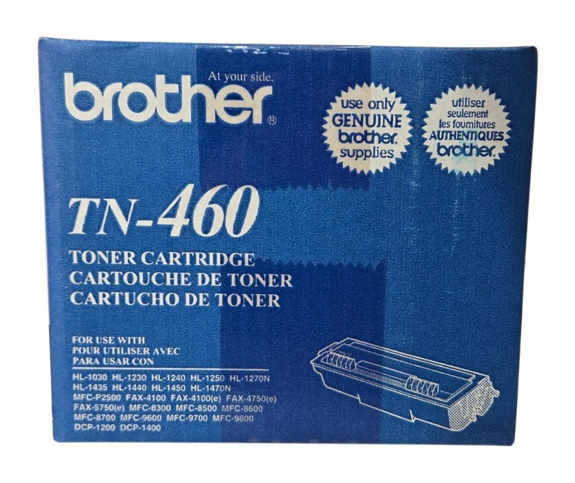 Lot of 2 Brother TN-460 High Yield Black Toner Cartridges