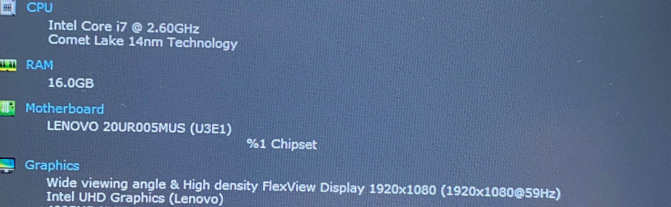 Lenovo ThinkPad T15g Gen 1 i7-10750H 2.60GHz RTX2080 8GB GPU 16GB RAM 512GB SSD