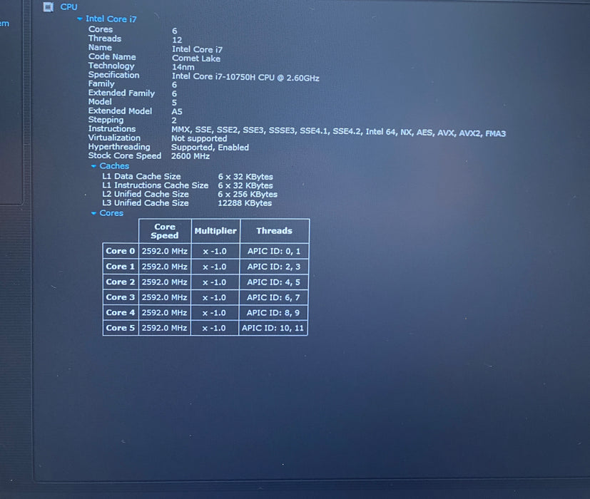 Lenovo ThinkPad T15g Gen 1 i7-10750H 2.60GHz RTX2080 8GB GPU 16GB RAM 512GB SSD