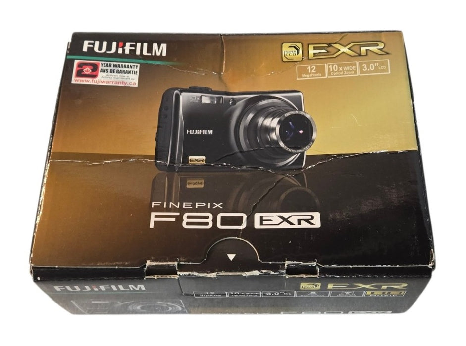 Fujifilm FinePix F80EXR 12MP 10x Optical Zoom Digital Camera w/ Charger