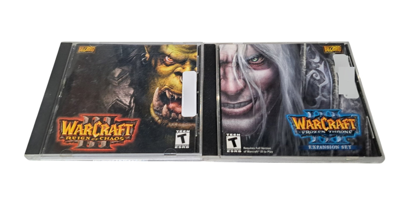 Blizzard Warcraft III Reign of Chaos & The Frozen Throne PC Mac CD-ROM Set