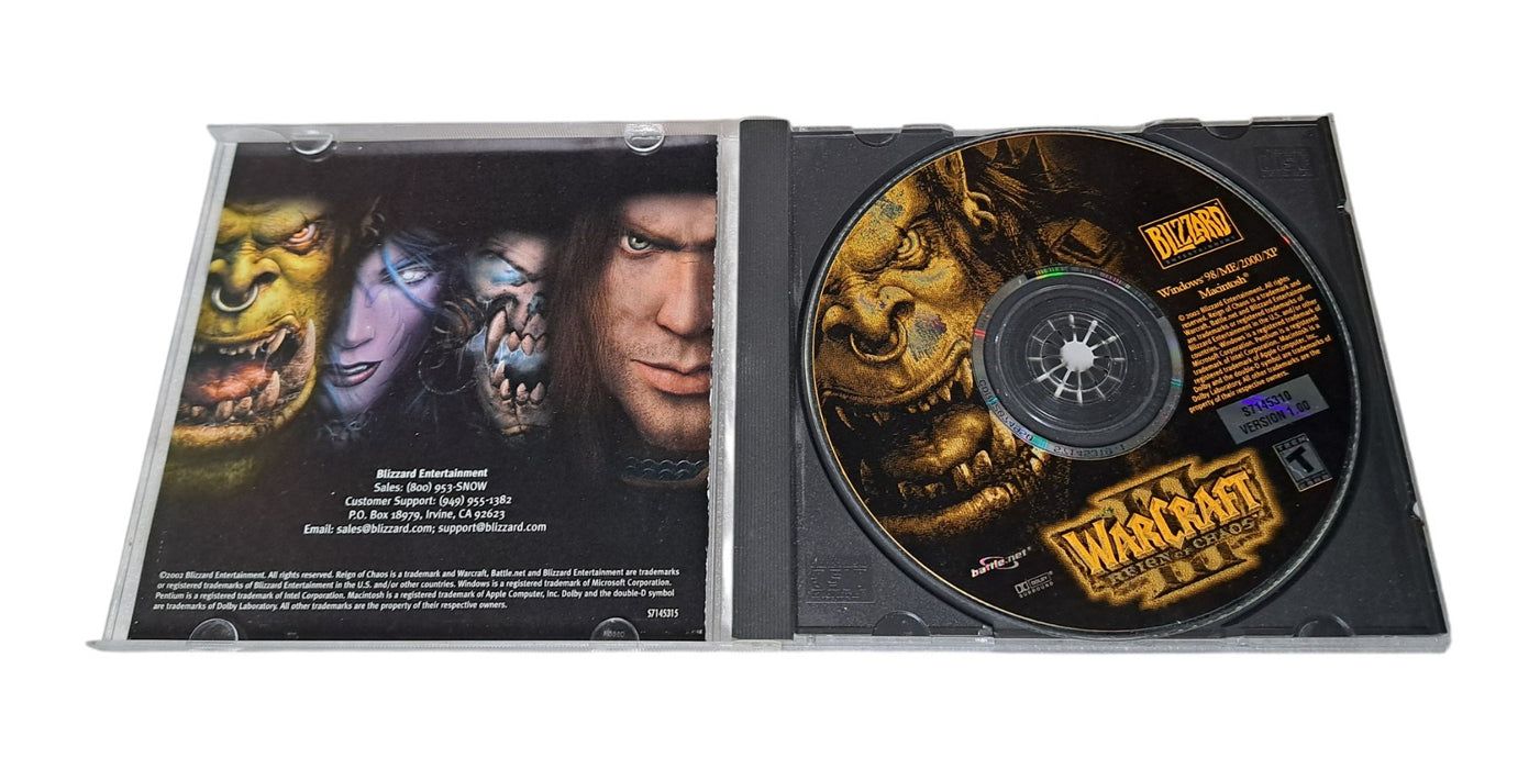 Blizzard Warcraft III Reign of Chaos & The Frozen Throne PC Mac CD-ROM Set