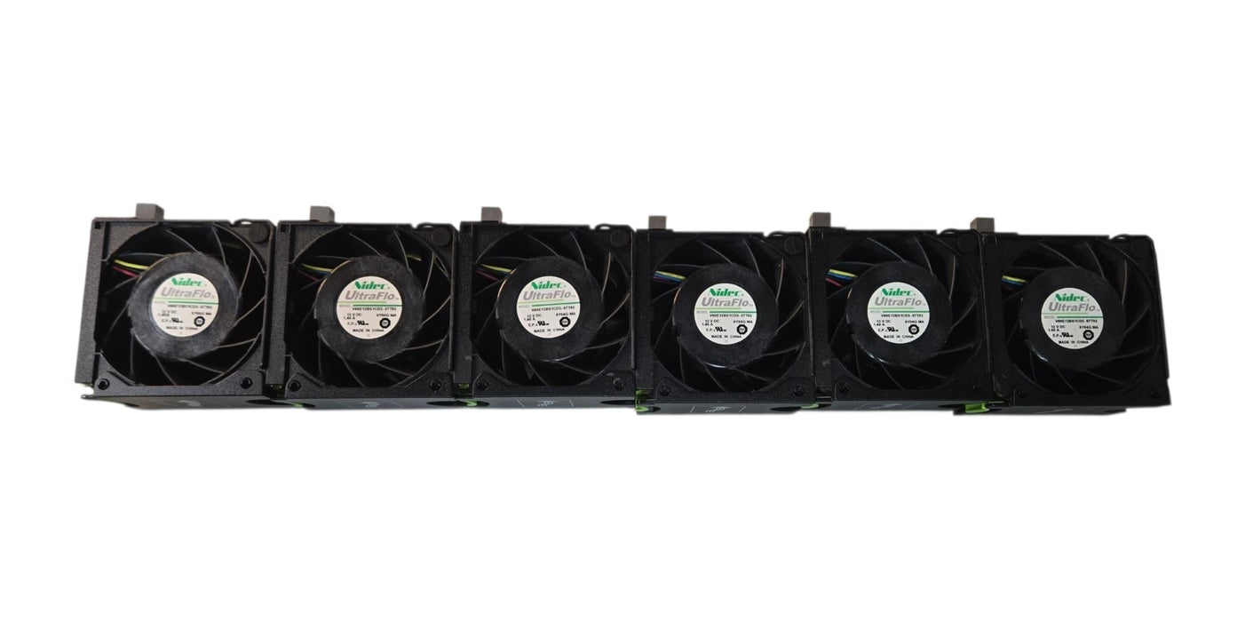 Lot of 6 Nidec UltraFlo V60E12BS1CD3-07T02 - 12V 1.40A Server Cooling Fans