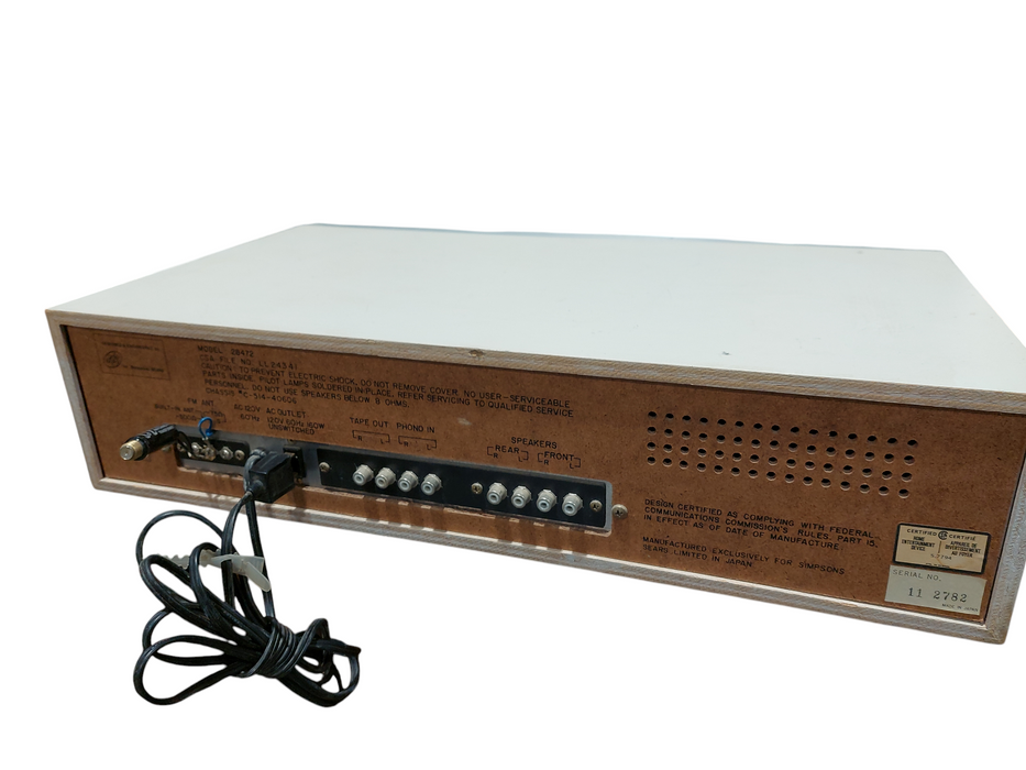 Sears Electronics 8 Track Stereo Recorder-Player Model: 28472