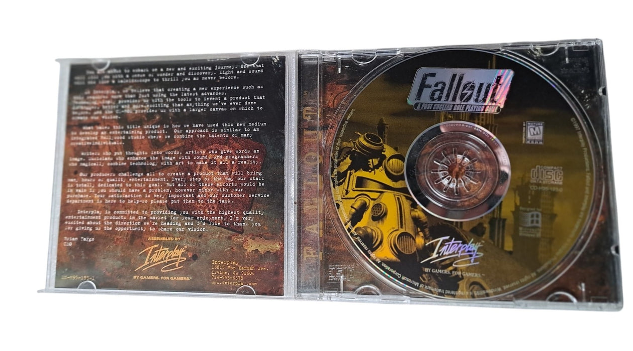 Fallout A Post Nuclear Role Playing Game PC CD-ROM Jewel Case With Inserts/Disk