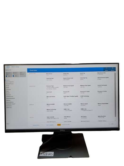 Dell OptiPlex 7090 Micro Intel i5 11500T 1.50GHz 16GB RAM NO-HDD/SSD