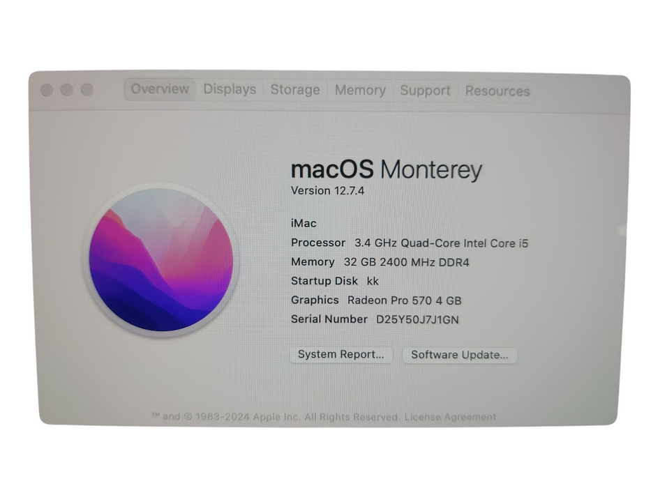 Apple iMac 27 2017 Core i5-6500 3.4 GHz 32GB DDR4 1TB SSD