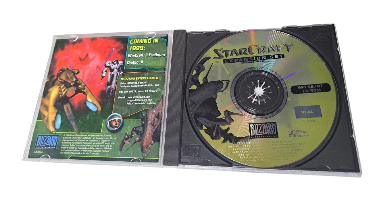 StarCraft Brood War Expansion Set PC CD-ROM With Jewel Case