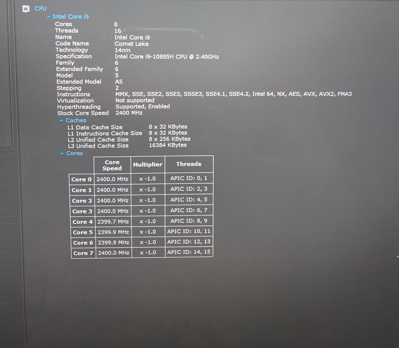 Dell XPS 15 9500 4K TOUCH i9-10885H GTX1650 Ti 4GB GPU 16GB RAM 256GB SSD READ!