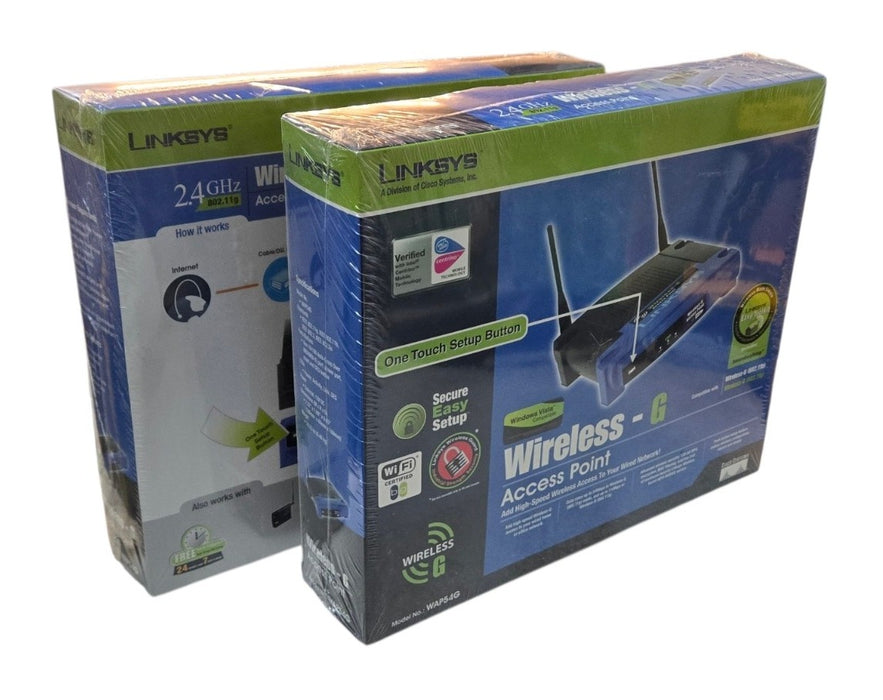 Lot of 2 Linksys WAP54G Wireless-G Access Point