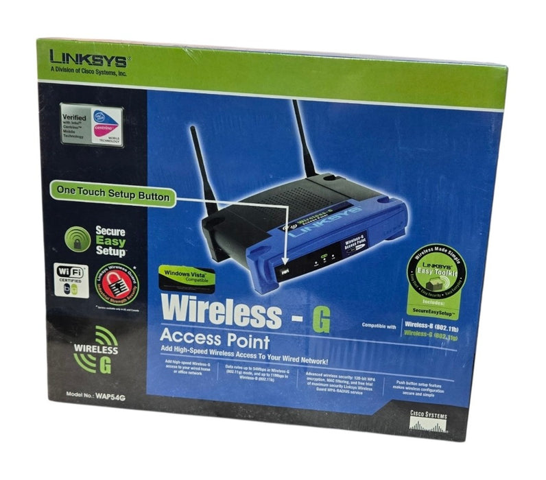 Lot of 2 Linksys WAP54G Wireless-G Access Point