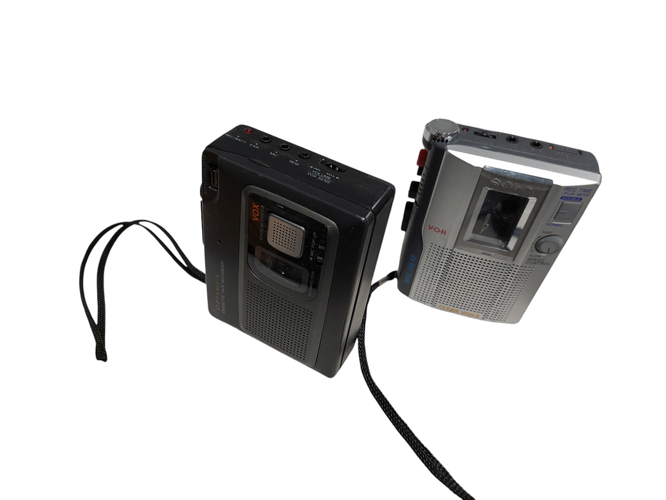 Bundle of 2 Cassette Tape Recorders Optimus CTR-115 & Sony TCM-200DV
