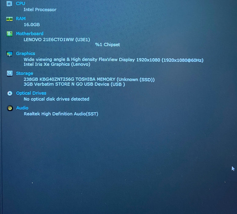 Lenovo ThinkPad E15 Intel Core i7-1255U 1.70GHz 16GB RAM 256GB SSD