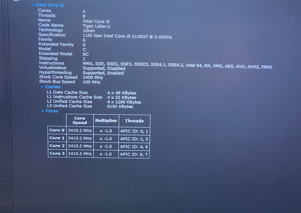 Lenovo ThinkPad X1 Carbon Gen 9 Intel Core i5-1135G7 2.40GHz 8GB RAM 256GB SSD