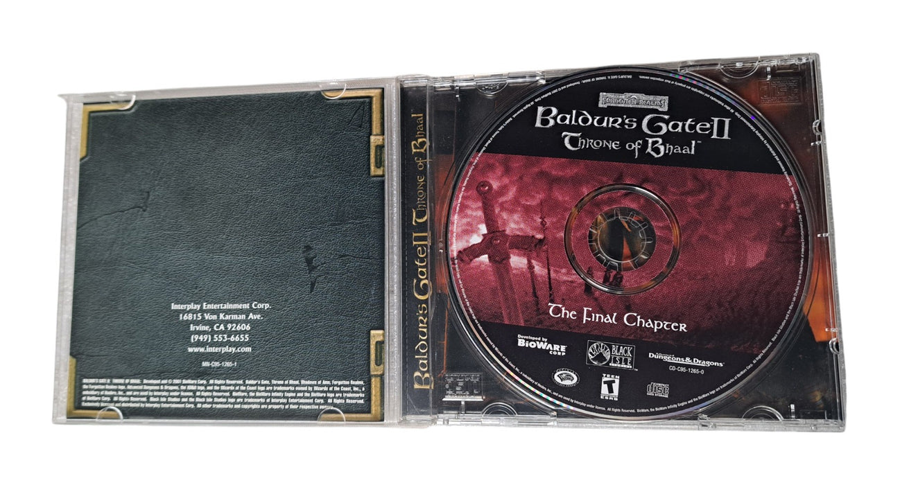 Baldur's Gate II Throne of Bhaal Expansion PC CD-ROM with Jewel Case