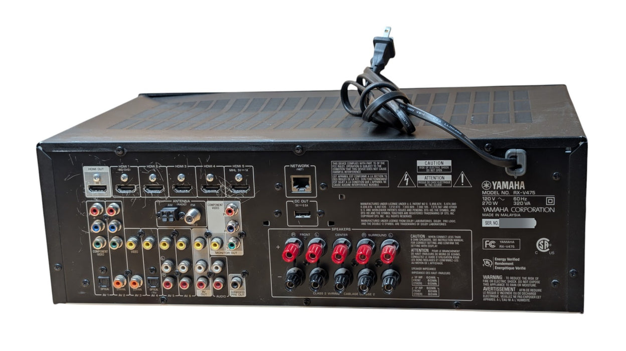 Yamaha RX-V475 5.1-Channel Natural Sound AV Receiver