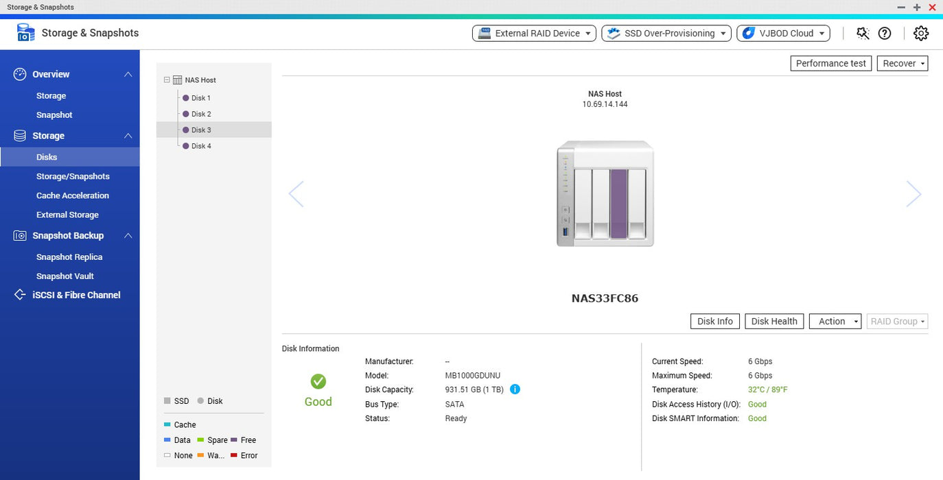 QNAP TS-431P - Alpine AL212 1.70GHz 1GB RAM 4x 1TB HDD 4-Bay NAS