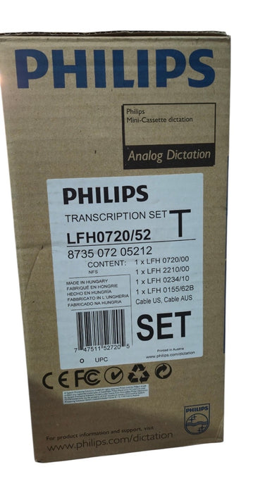 Open Box Philips LFH0720/52-720 Executive Mini-Cassette Transcription System Set