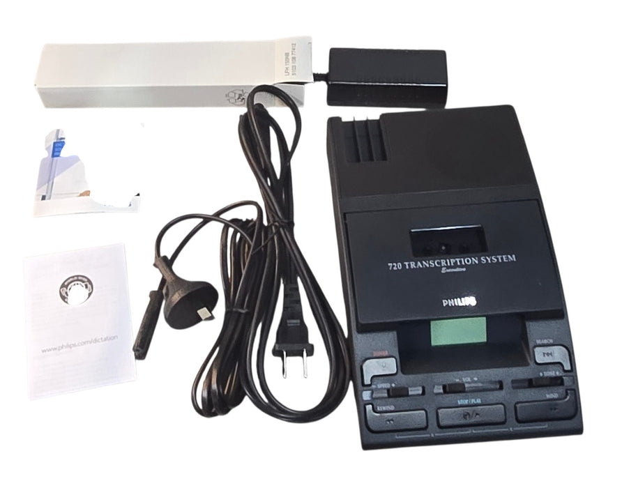 Open Box Philips LFH0720/52-720 Executive Mini-Cassette Transcription System Set
