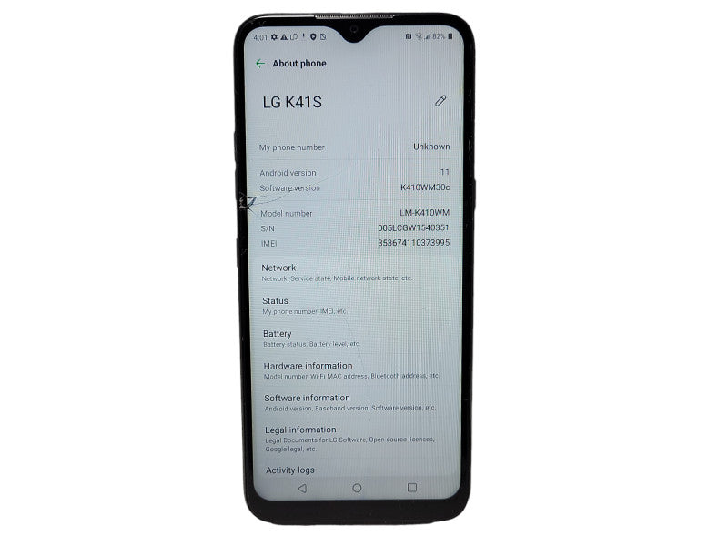 LG K41S LMK410 32GB READ $