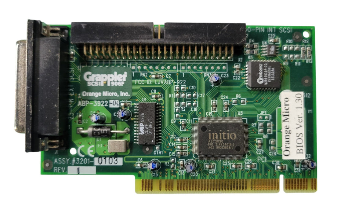 Orange Micro Grappler SCSI 906F PCI Controller Card ABP-3922-00