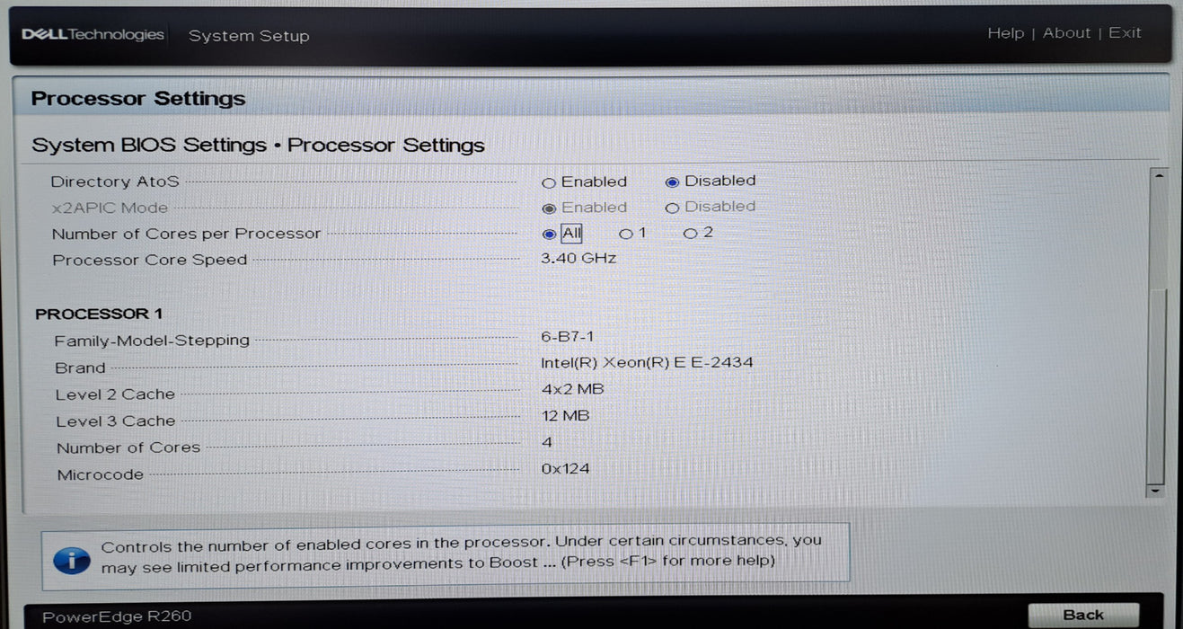 Dell PowerEdge R260 Server | Xeon E-2434 @3.40GHz, 16GB DDR5, No HDD, 450W PSU