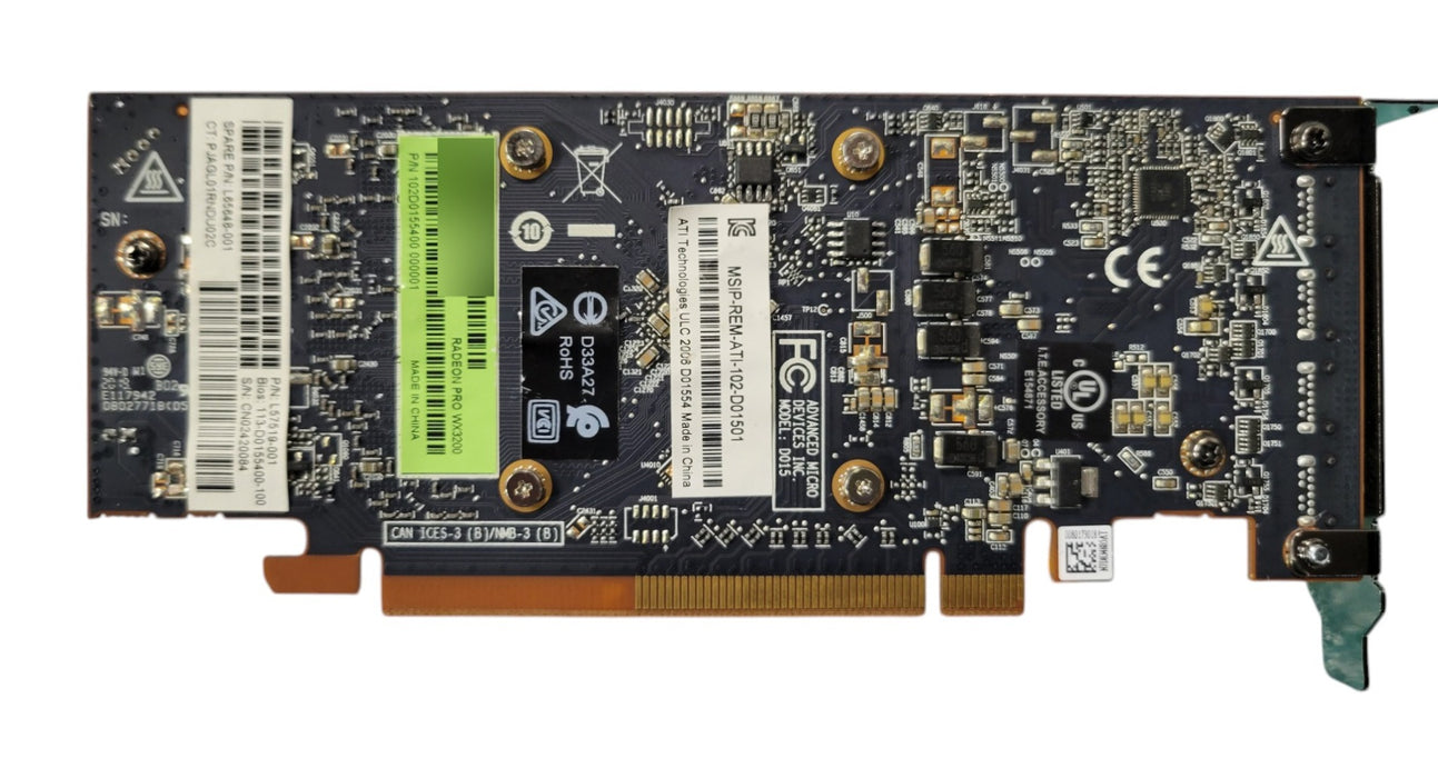 AMD Radeon Pro WX 3200 4GB GDDR5 4x Mini-DisplayPort PCIe Graphics Card