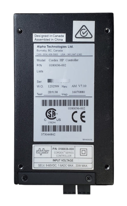 Alpha Technologies Cordex HP CXC HP Controller 0180036-002