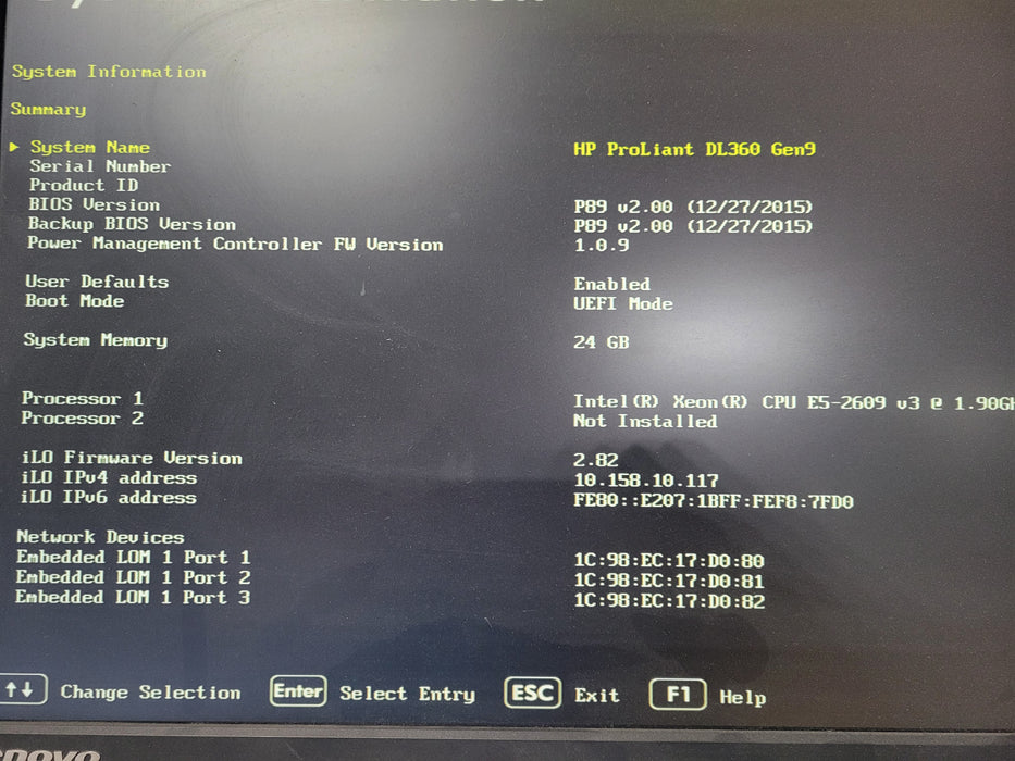 HP ProLiant DL360 Gen9 8x 2.5" | 2x Xeon E5-2609 v3, 24GB DDR4, P440ar,