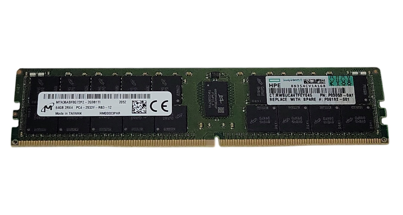 HPE Micron 64GB 2Rx4 PC4-2933Y-R DDR4 RDIMM Server Memory