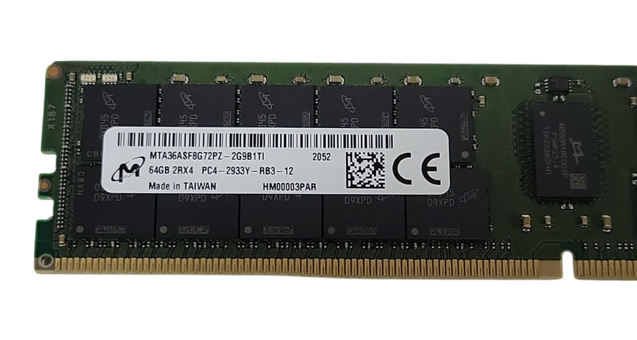 HPE Micron 64GB 2Rx4 PC4-2933Y-R DDR4 RDIMM Server Memory