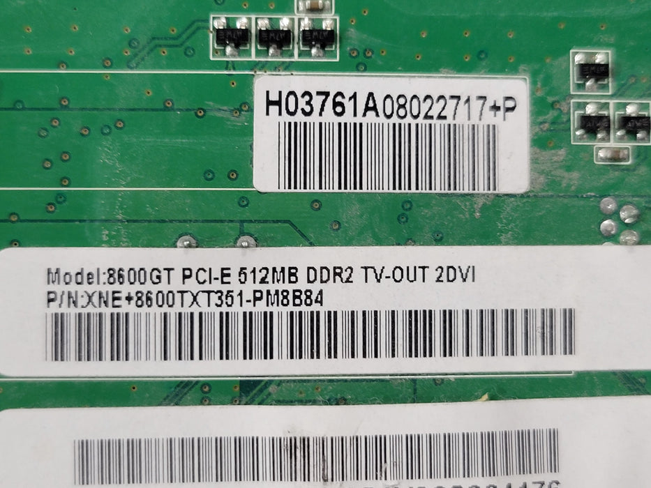 Palit NVIDIA GeForce 8600GT 512MB DDR2 PCI-E Dual DVI TV-Out Graphics Card