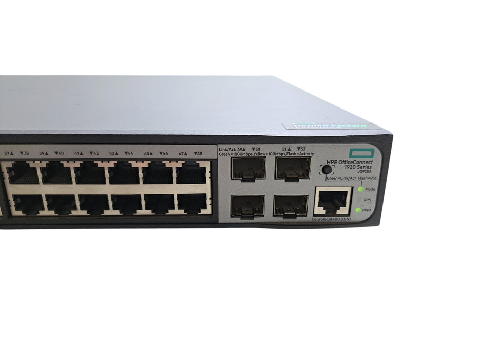 HPE OfficeConnect 1920 48G PoE+ (370W) JG928A - 48-Port GbE PoE+ 4x SFP Switch